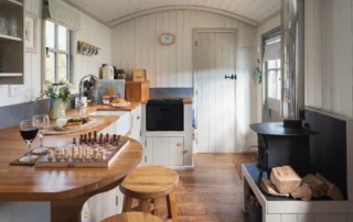 Apple Blossom interior | romantic couples getaway with hot tub Exeter