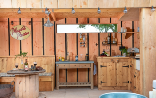 DHH_Willow_15 Willow shepherds hut Devon luxury glamping with outdoor kitchen and hot tub